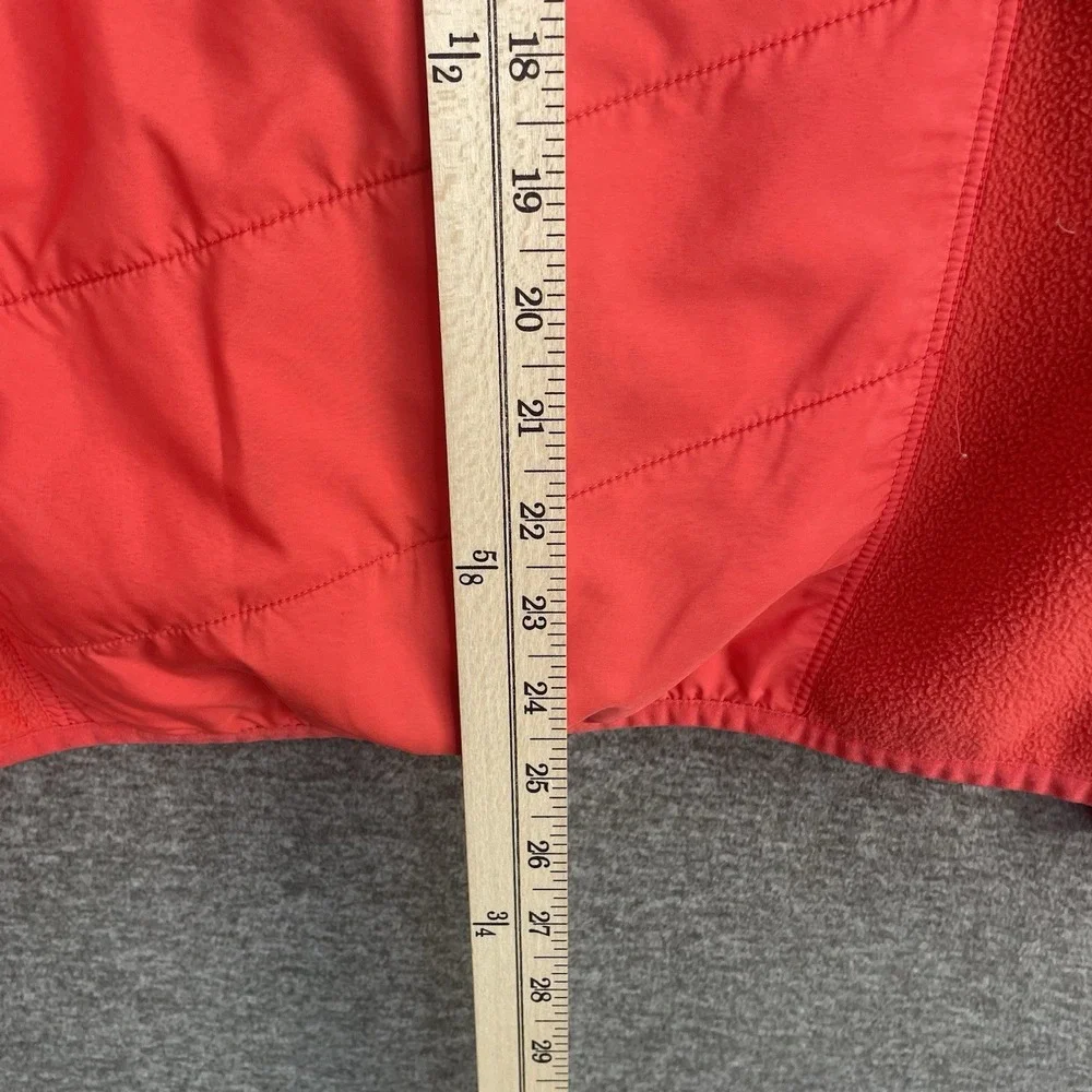 Nike Therma‎ Fit Hybrid Jacket Womens M Red Orange Fleece Puffer